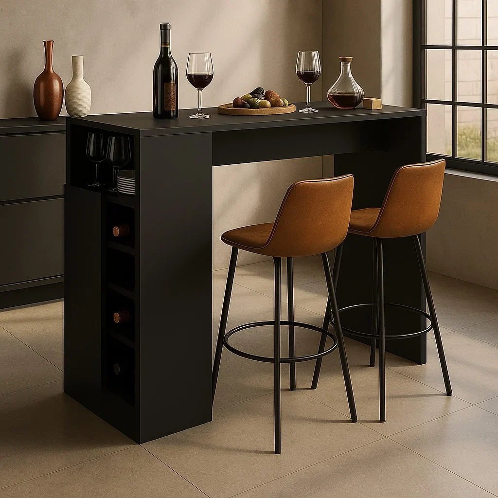 Bancada Balcão/Mesa Ilha de Cozinha Gourmet com Adega e 1 Porta LARVORI